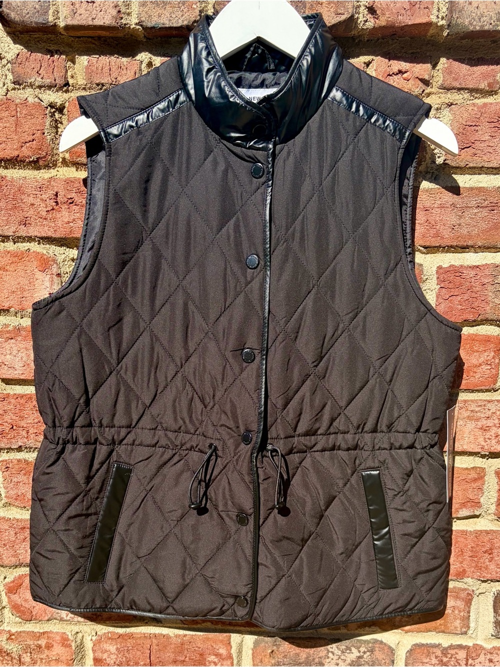 Marc New York Black Quilted Sleeveless Vest